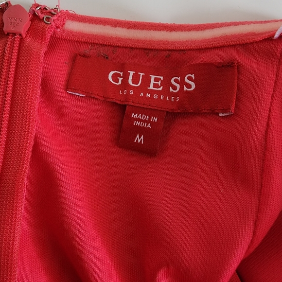 GUESS- Pink Strapless Tie-Front Romper - Picture 4 of 4